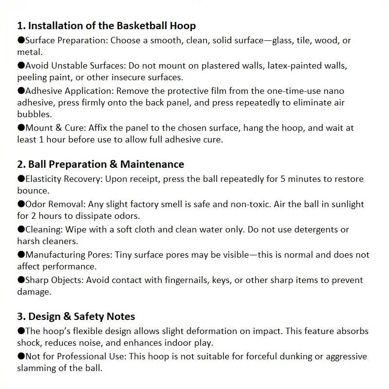 Quiet Indoor Basketball Set, Noise-Free Rebound Ball & Hoop, Noiseless Rebound Ball and Hoop for Silent Indoor Play