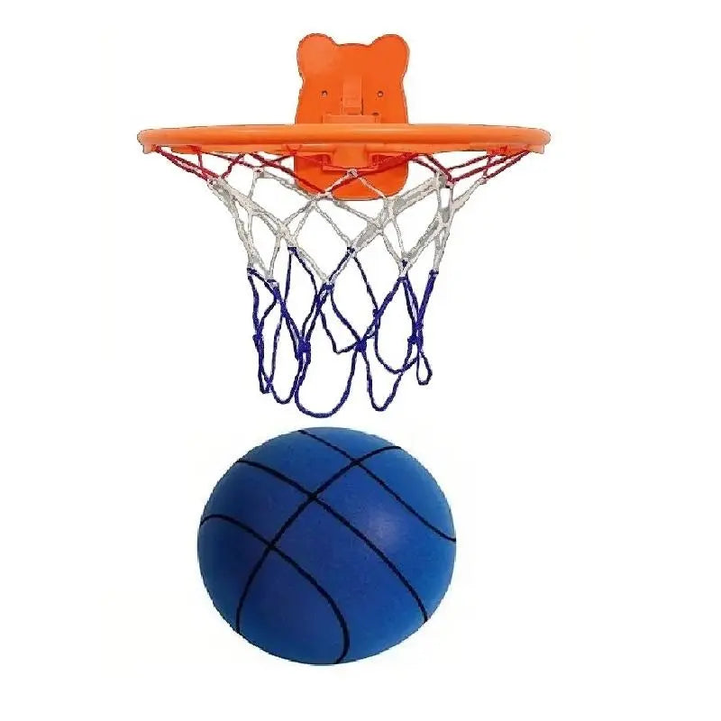Quiet Indoor Basketball Set, Noise-Free Rebound Ball & Hoop, Noiseless Rebound Ball and Hoop for Silent Indoor Play