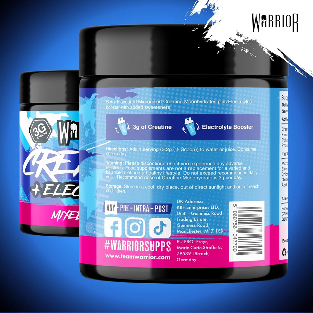 Creatine Monohydrate + Electrolytes 360G (112 Servings) – Creatine & Electrolyte Powder Drink – Micronised Creatine Powder for Strength, Performance & Hydration – Mixed Berry