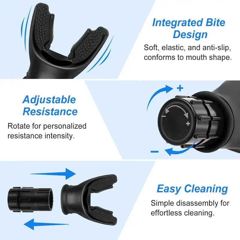 Adjustable Resistance Breathing Trainer Portable Lung Exercise Tool for Enhanced Strength & Endurance Lightweight Easy to Clean