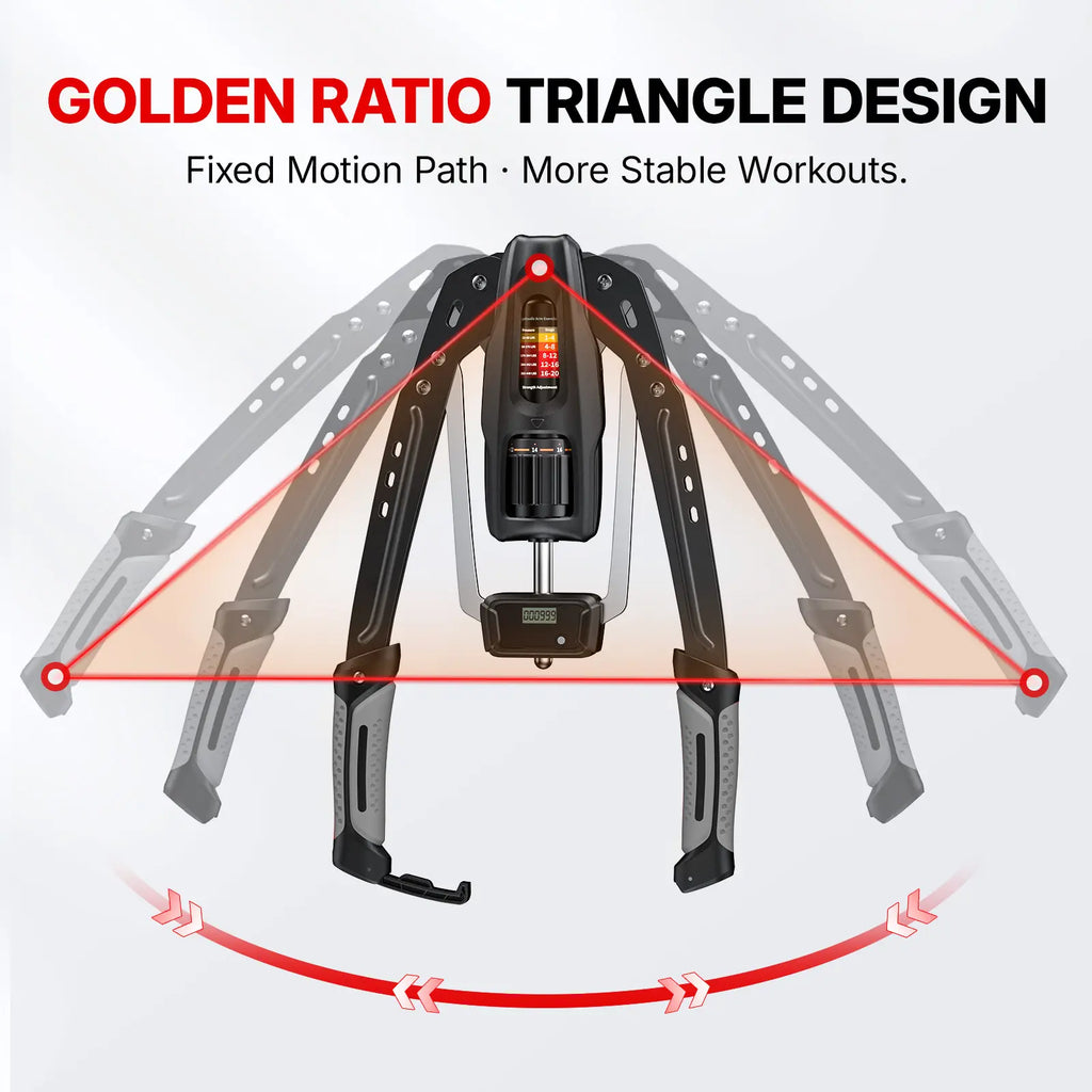 Merach Hydraulic Arm Trainer with Counter, 22‑440Lbs Adjustable Resistance, Stable Triangular Structure for Safe Home Workout, Foldable Upper Body Strength Equipment for Men Women Summervibes