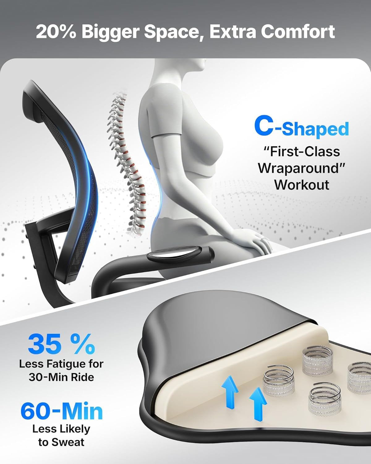 Recumbent Exercise Bike, Recumbent Bike for Home, Light Commercial Recumbent Bikes for Seniors Adults, Magnetic Recumbent Stationary Bike with Smart Bluetooth and Exclusive App, LCD