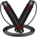Skipping Rope, Speed Jump Rope Tangle-Free Adjustable Cord with Rapid Ball Bearings & Soft Foam Handle for Fitness Workouts Fat Burning Exercises Boxing - Spare Cord Length Adjuster Included