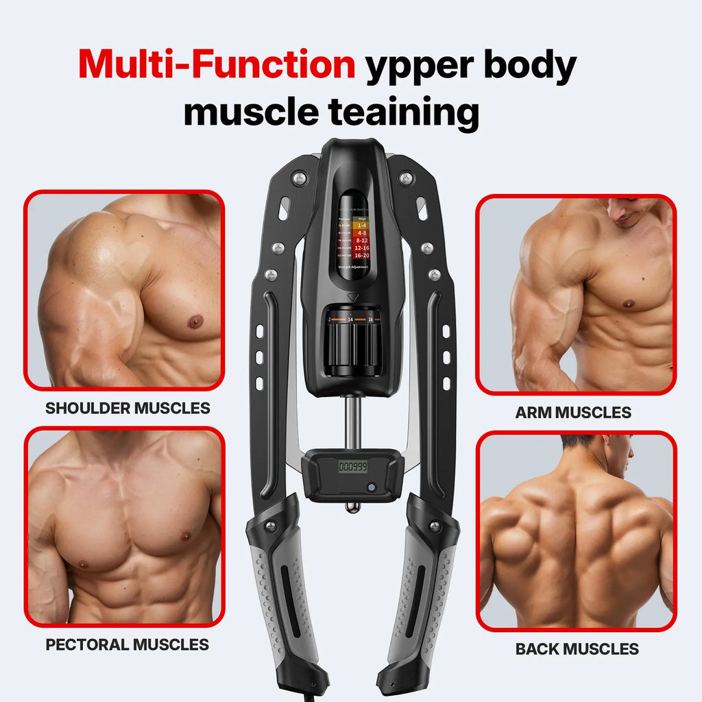 Merach Hydraulic Arm Trainer with Counter, 22‑440Lbs Adjustable Resistance, Stable Triangular Structure for Safe Home Workout, Foldable Upper Body Strength Equipment for Men Women Summervibes