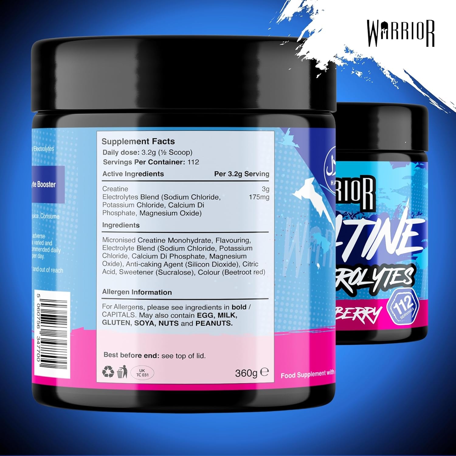 Creatine Monohydrate + Electrolytes 360G (112 Servings) – Creatine & Electrolyte Powder Drink – Micronised Creatine Powder for Strength, Performance & Hydration – Mixed Berry