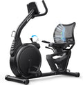 Recumbent Exercise Bike, Recumbent Bike for Home, Light Commercial Recumbent Bikes for Seniors Adults, Magnetic Recumbent Stationary Bike with Smart Bluetooth and Exclusive App, LCD