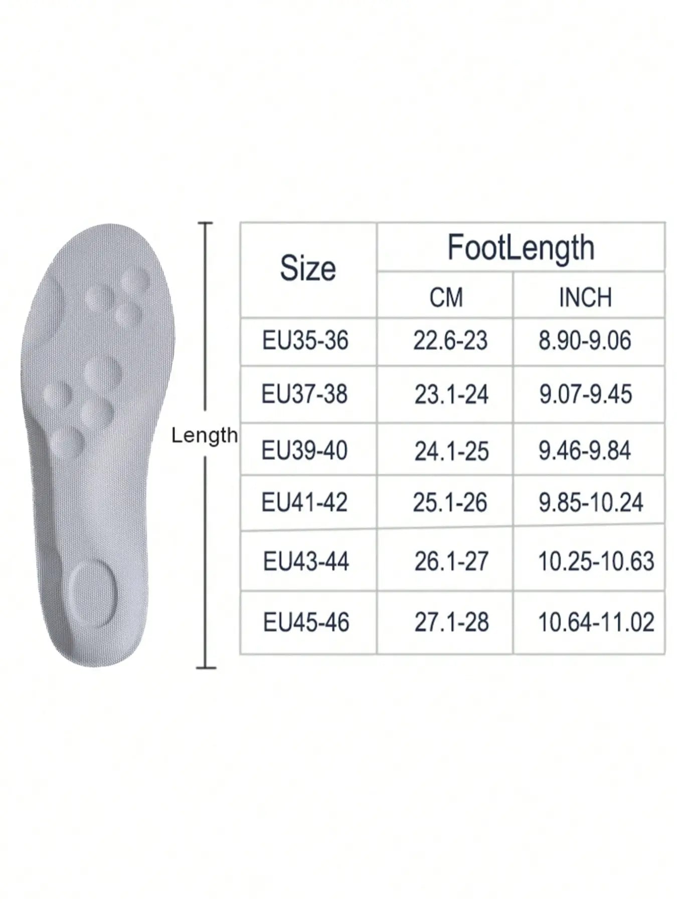 Highly Elastic Breathable Shoe Insoles, Shock-Absorbing Sports Insoles, Anti-Slip Comfortable Shoe Insoles for Men & Women