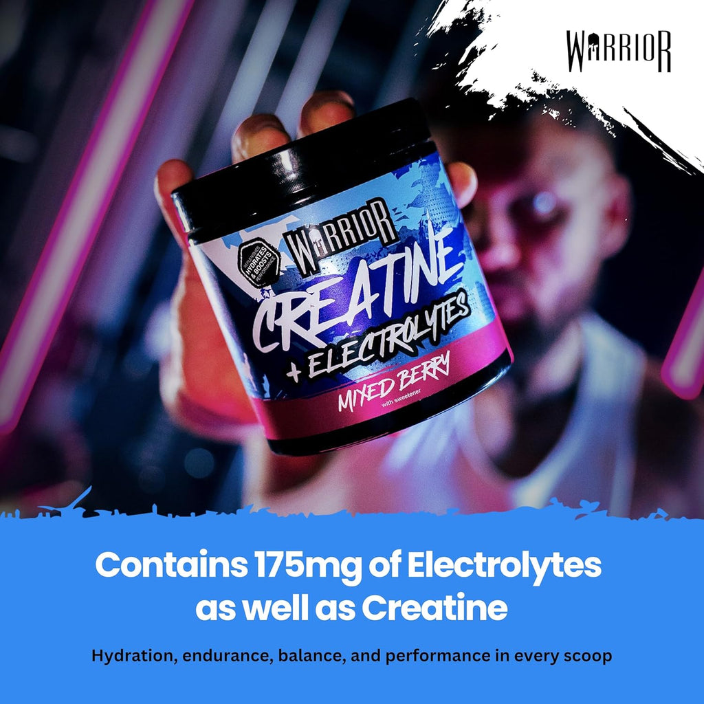 Creatine Monohydrate + Electrolytes 360G (112 Servings) – Creatine & Electrolyte Powder Drink – Micronised Creatine Powder for Strength, Performance & Hydration – Mixed Berry
