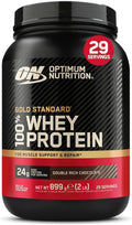 Gold Standard Whey Protein, Muscle Building Powder with Naturally Occurring Glutamine and Amino Acids, Double Rich Chocolate, 29 Servings, 899 G, Packaging May Vary