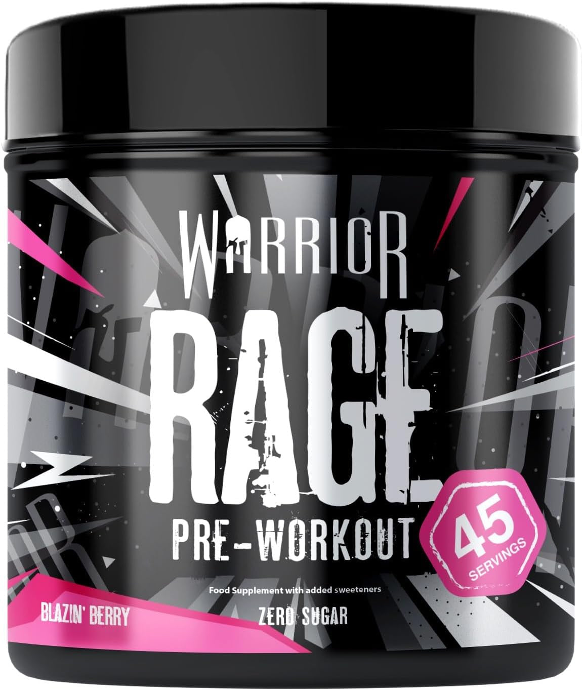 Rage Pre Workout Powder 392G (45 Servings) – 300Mg Caffeine High Stim Energy Drink Supplement + Beta-Alanine, Creatine, BCAA, Taurine, Citrulline & Arginine AAKG for Muscle – Blazin' Berry